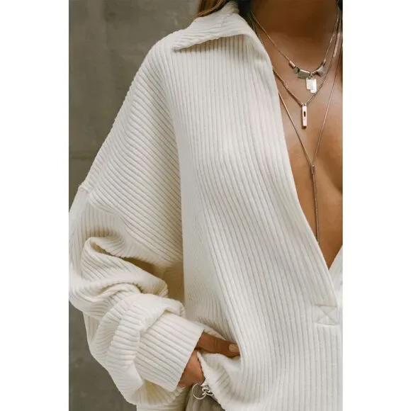 JOAH BROWN DEEP V PULLOVER - Picture 4 of 9